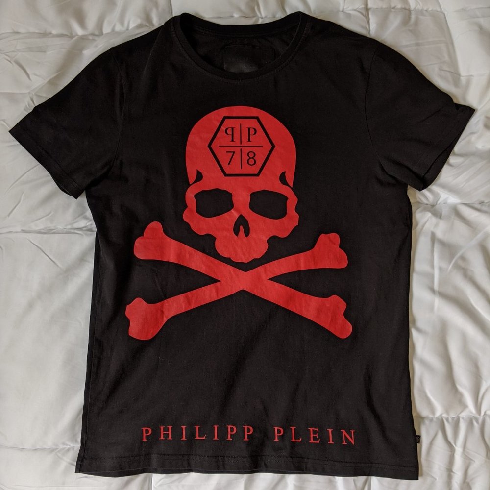 Philipp Plein Tee Shirt T-Shirt - Hexagon Front and Back - Very Rare
